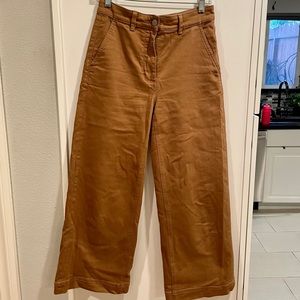 Everlane Women’s Wide Leg Crop Pant in Ochre, sz 4